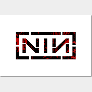 Rock red black nin Posters and Art